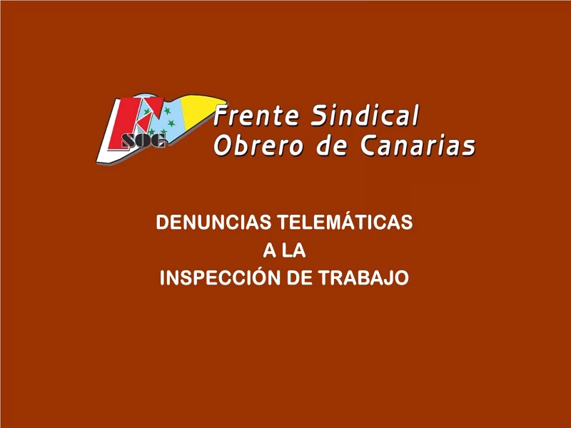 Denuncias Telemáticas a la Inspección de Trabajo